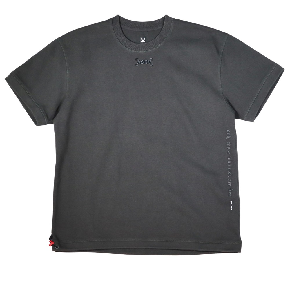 ASRV T-Shirt Mens Small Charcoal Gray Heavyweight Oversized Cinch Gym DSG-0734